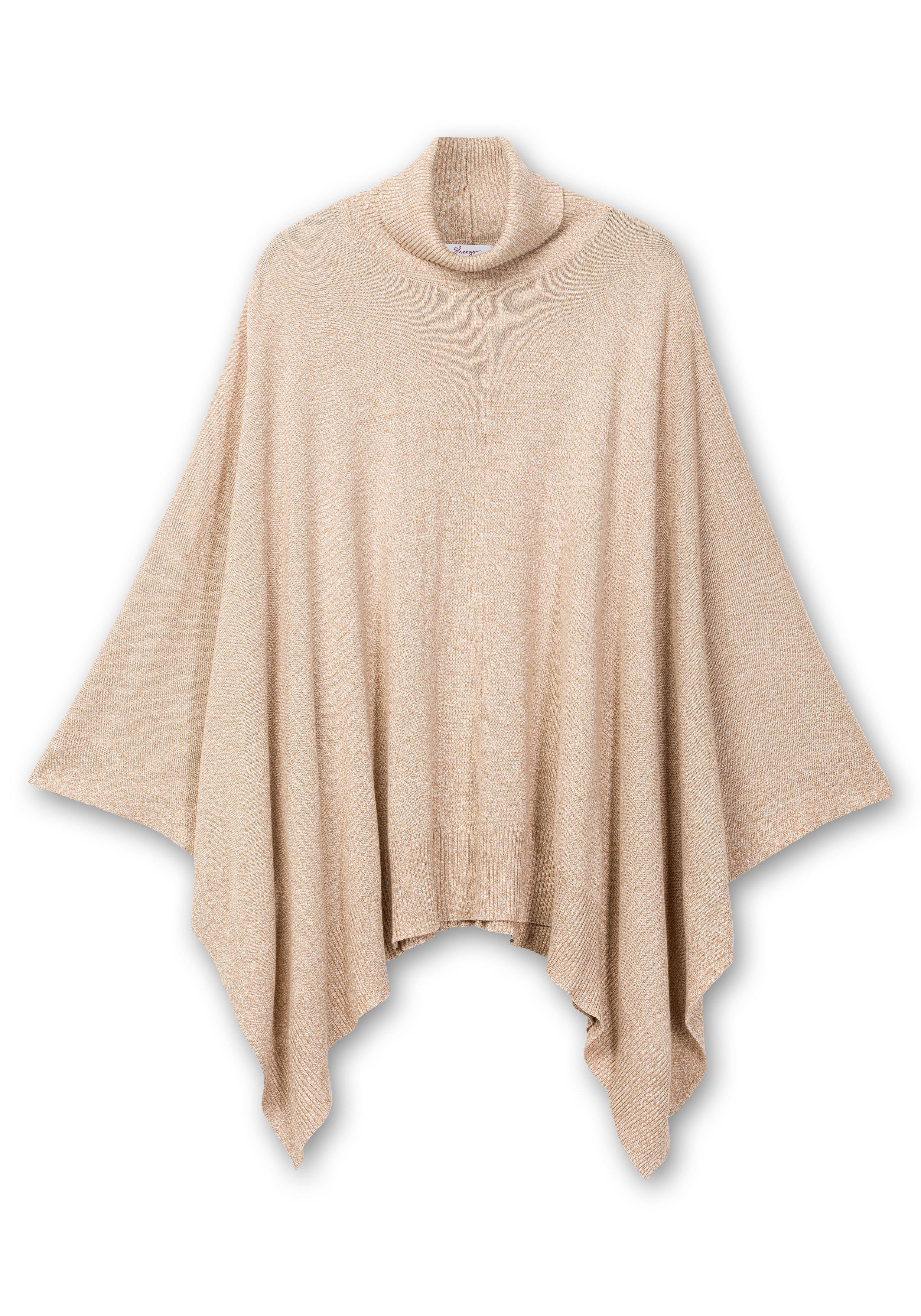 Poncho mit Rollkragen, in quadratischer Form