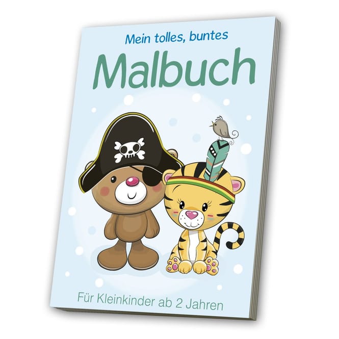 Mein tolles, buntes Malbuch - Bär und Tiger
