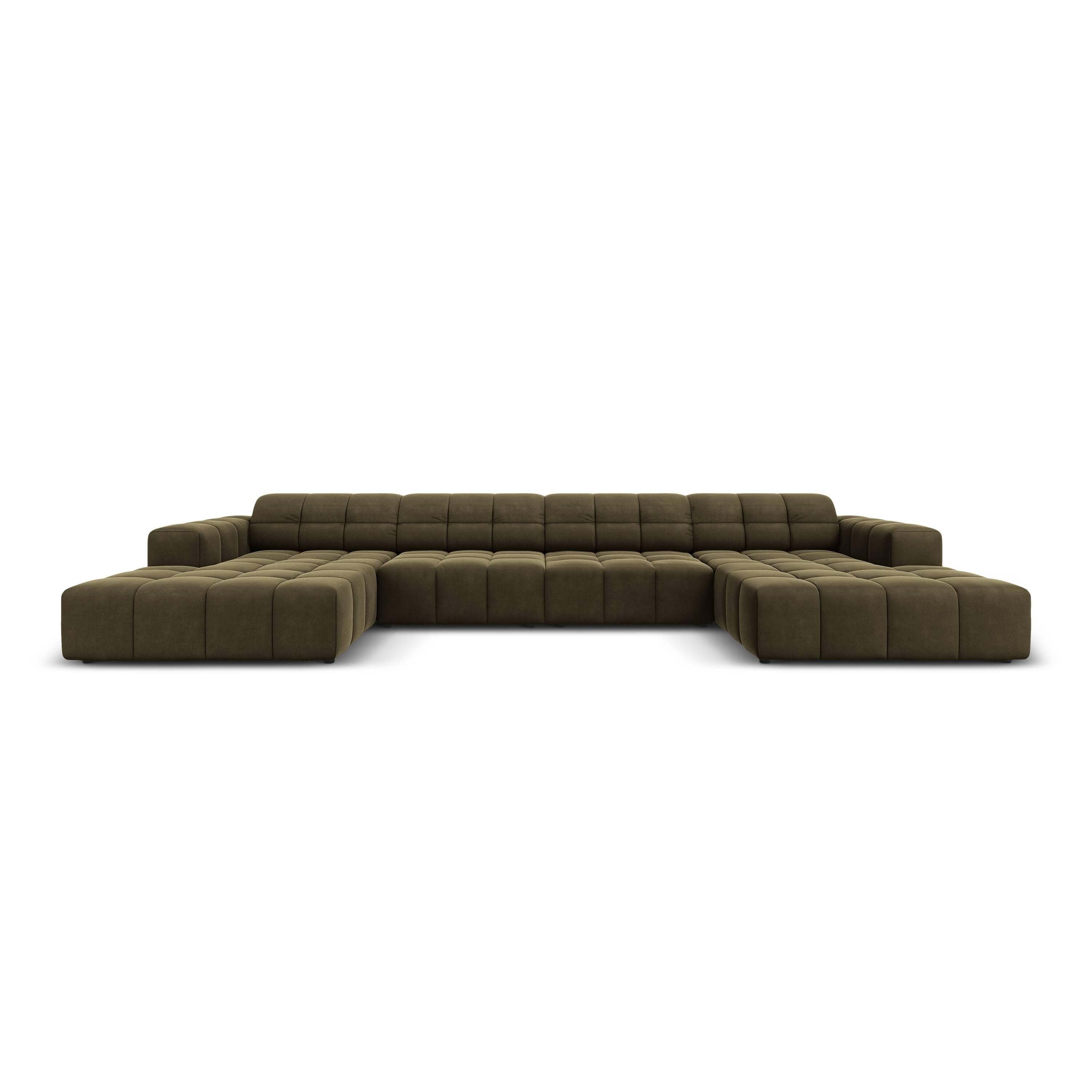 Cosmopolitan Design Chicago U-bank - Velvet - Olijfgroen
