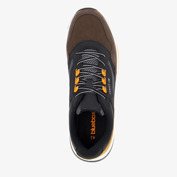 Blue Box heren sneakers met okergele details