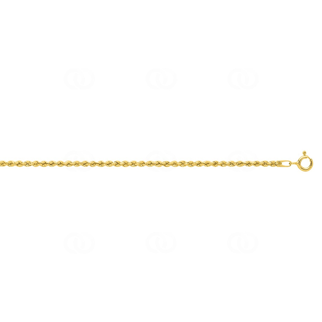 2.0mm Kordelkette 375/9 K Gelbgold halbmassiv