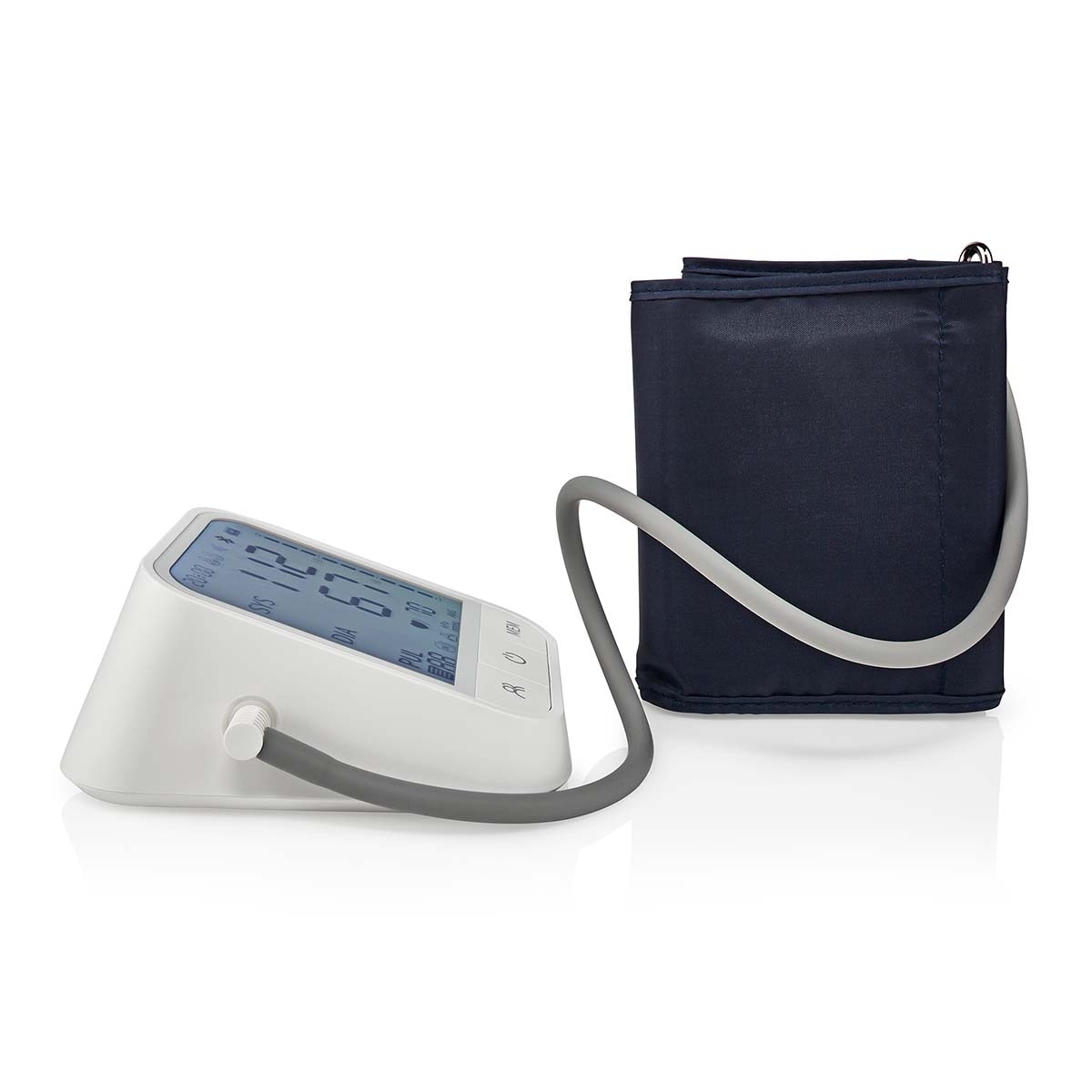Nedis Smartlife Blodtrykksmåler | Væpne | Bluetooth | LCD-Skjerm | 22 - 42 cm | Deteksjon av uregelmessig hjerteslag / Deteksjon for mansjettbruk / Hold fortsatt indikasjon | Hvit