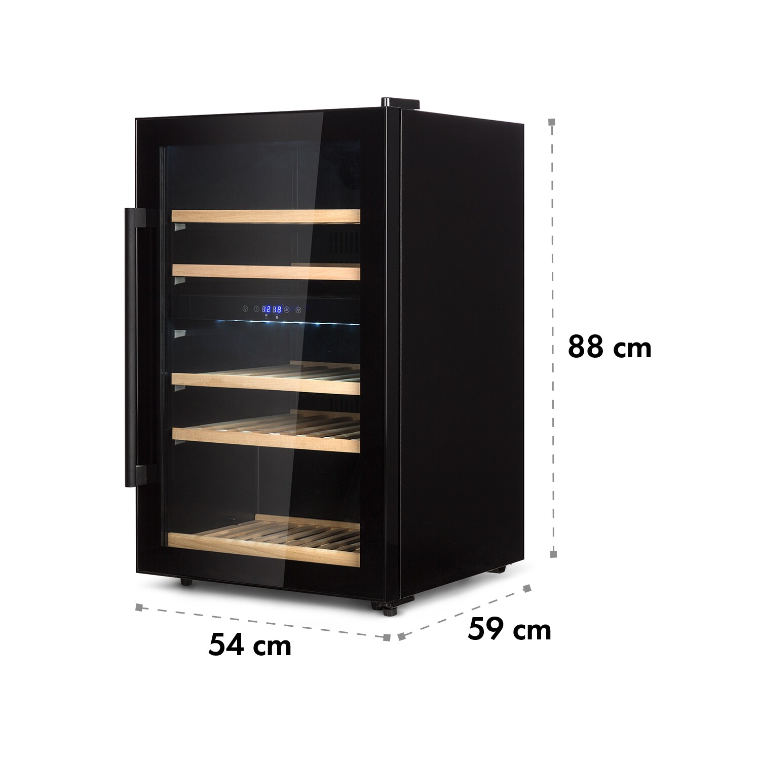 Barossa 40 Duo Weinkühlschrank 2 Zonen 41 Flaschen Glastür Touch LED
