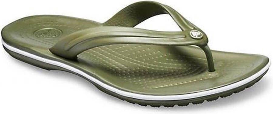 Crocs Crocband Dames Flipflops Groen Wit Croslite Materiaal