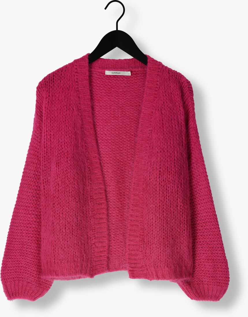 SUMMUM roze summum vest oversized cardigan mohair blend knit