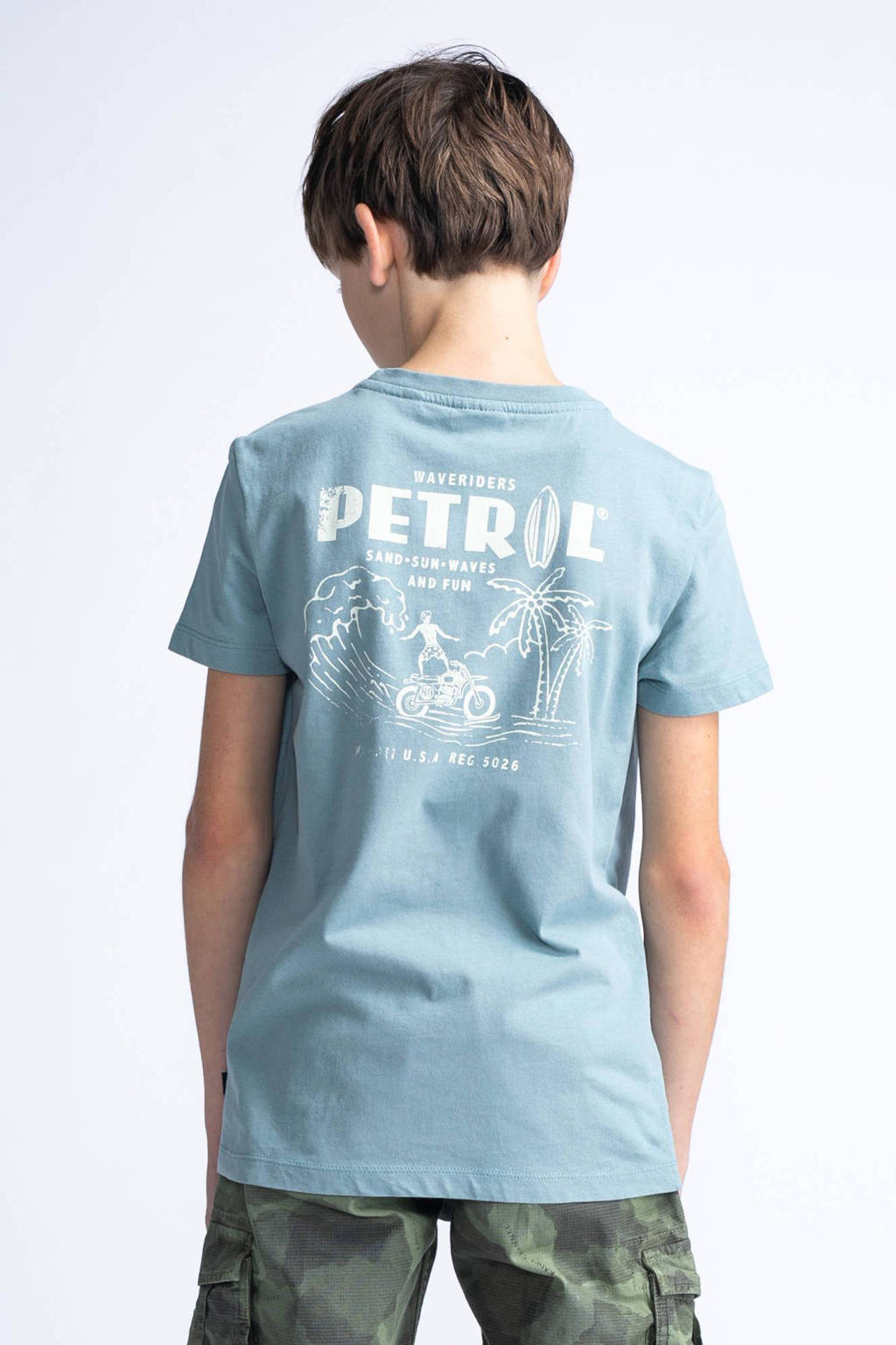 Petrol Industries T-shirt grijsblauw