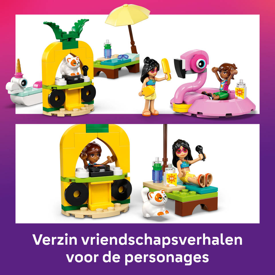 LEGO Friends zwembadfeestje met flamingo en eenhoorn 42658