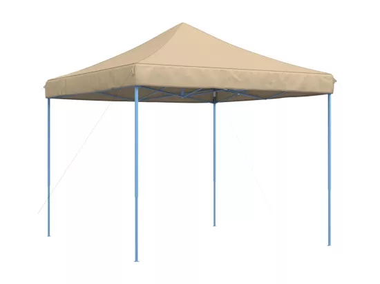 Tente de réception pliable escamotable beige 292x292x315 cm
