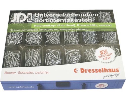Assortiment pankopschroeven, verzinkt, 700 stuks