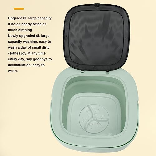Petite Machine à Laver Portable, Lave Linge Multifonctionnel de Grande Capacité, Machine à Laver Pliable avec Essorage Doux pour Le Dortoir Le Camping Le (Green) : Gros électroménager
