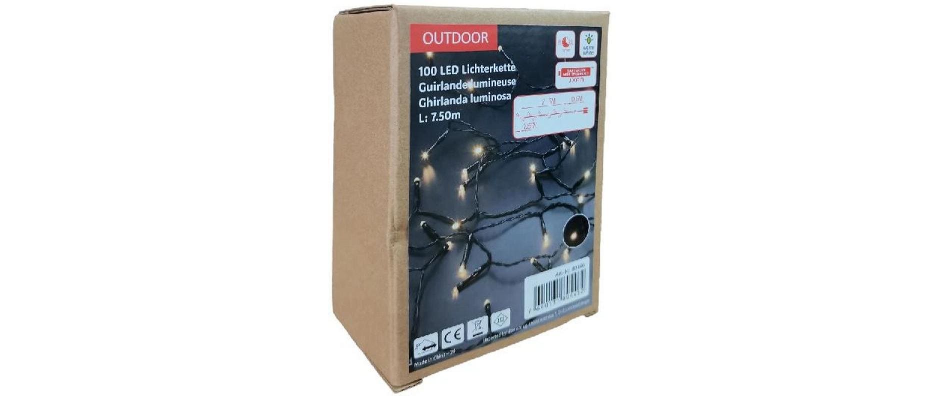 LED Outdoor Lichterkette, 7.5 mLED-Lichterkette