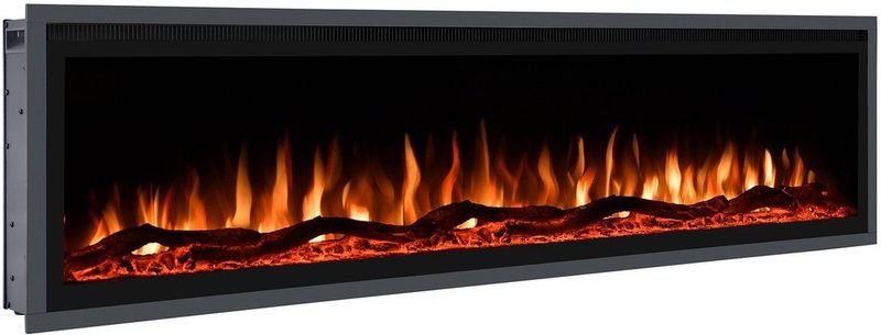 EVIQ - Royal Paris - Elektrische Sfeerhaard - Zwart - 106x14x43cm