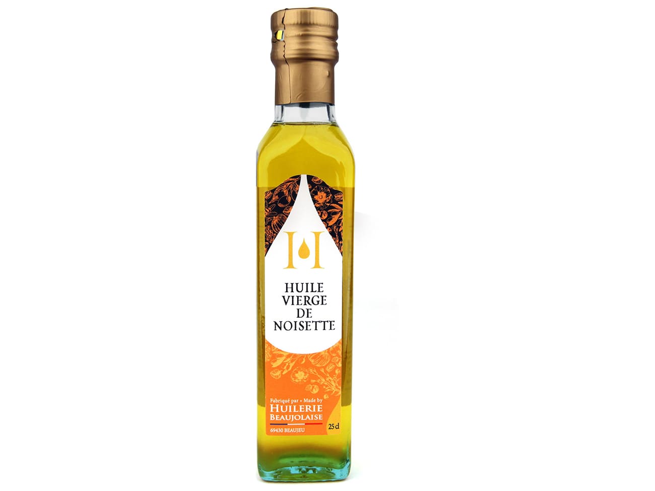 Huile vierge de noisette toastée - 25 cl - Huilerie Beaujolaise