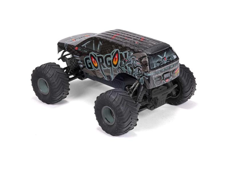Arrma Monster Truck Gorgon MEGA 550 RWD Schwarz, Bausatz, 1 2WD Monstertruck mit Heckantrieb – Bausatz mit Elektronik & Akku