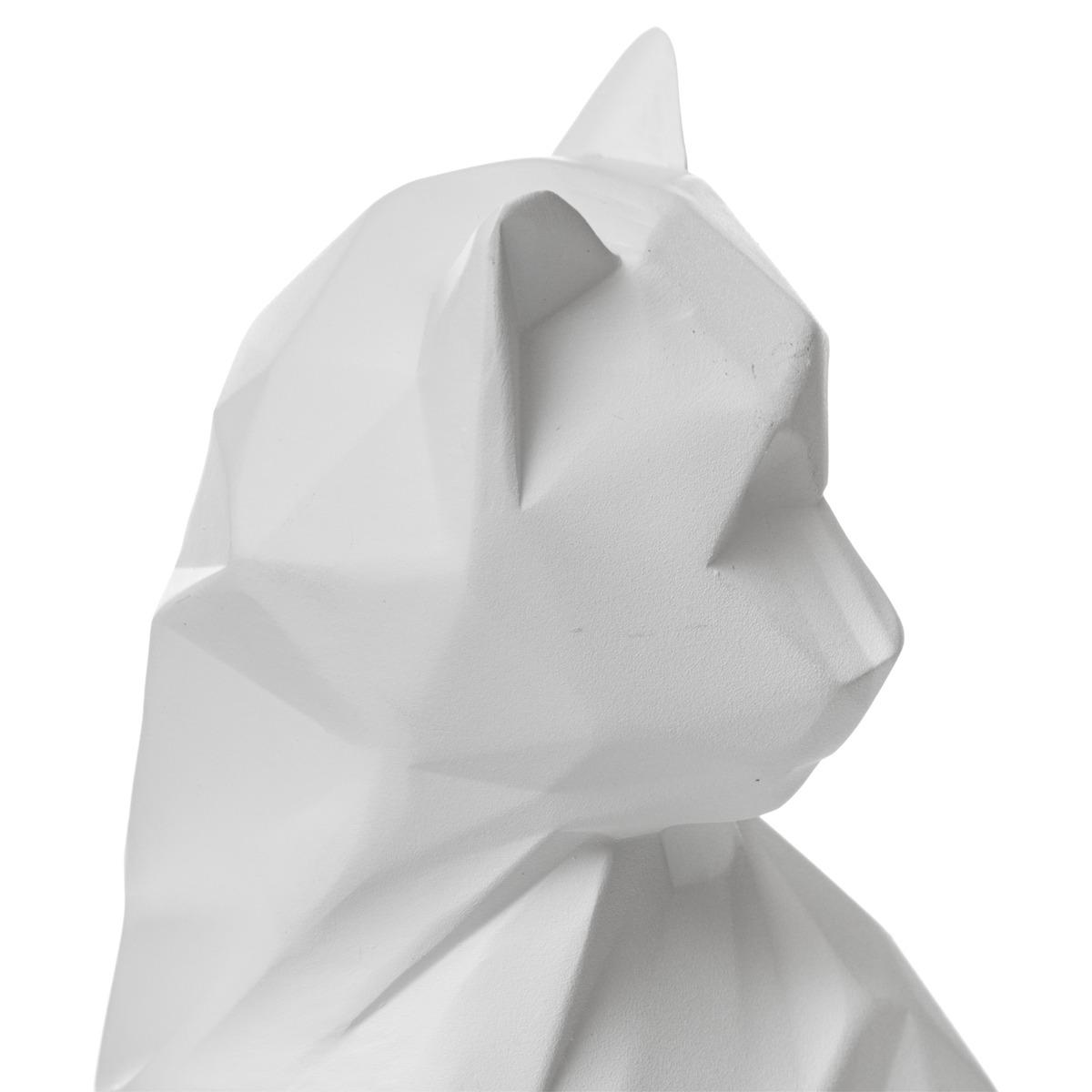 CHAT RESINE ORIGAMI DELIA H.20CM