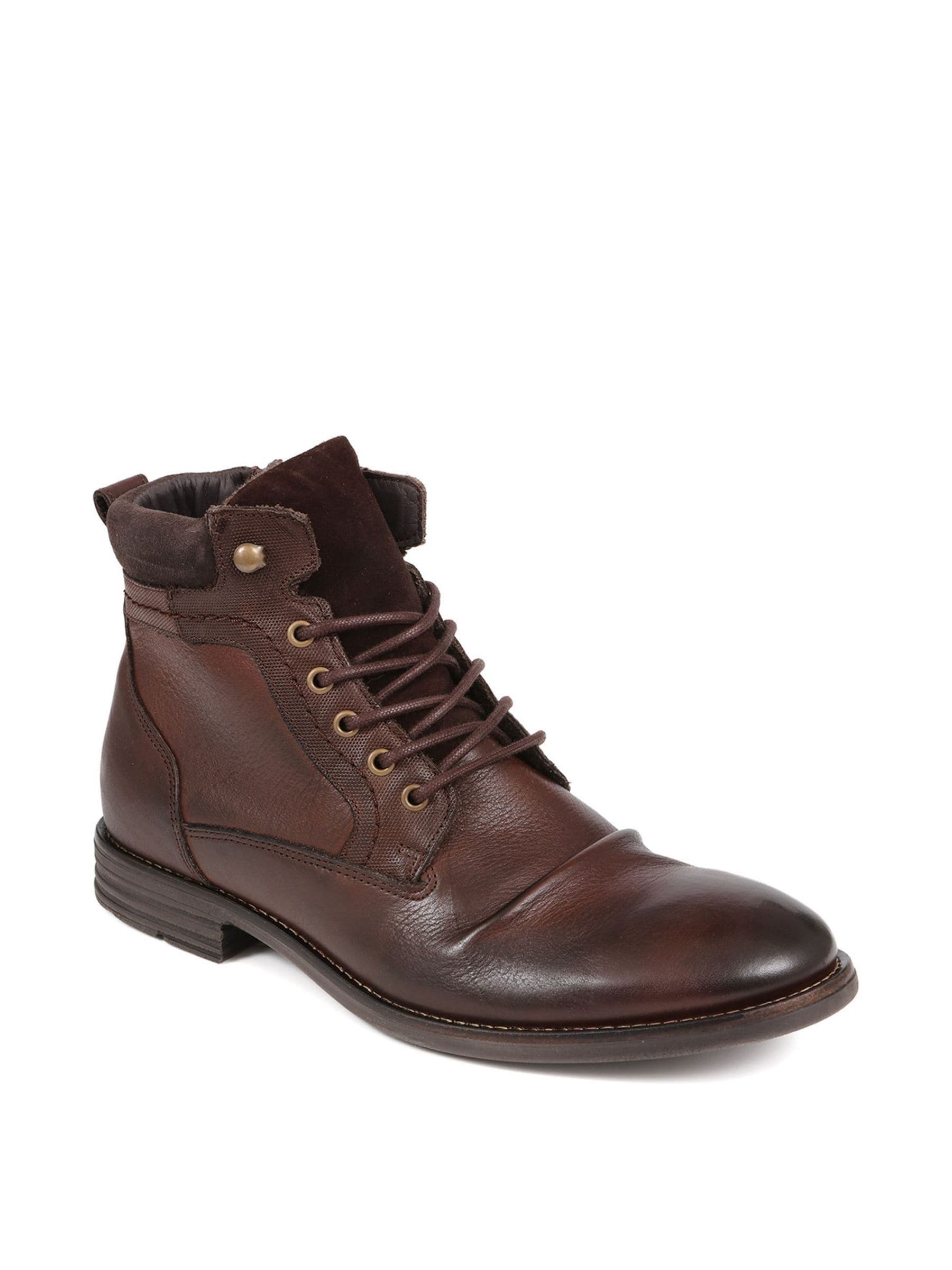 Bruin - Jones Bootmaker Docklands leren Boots met Vetersluiting