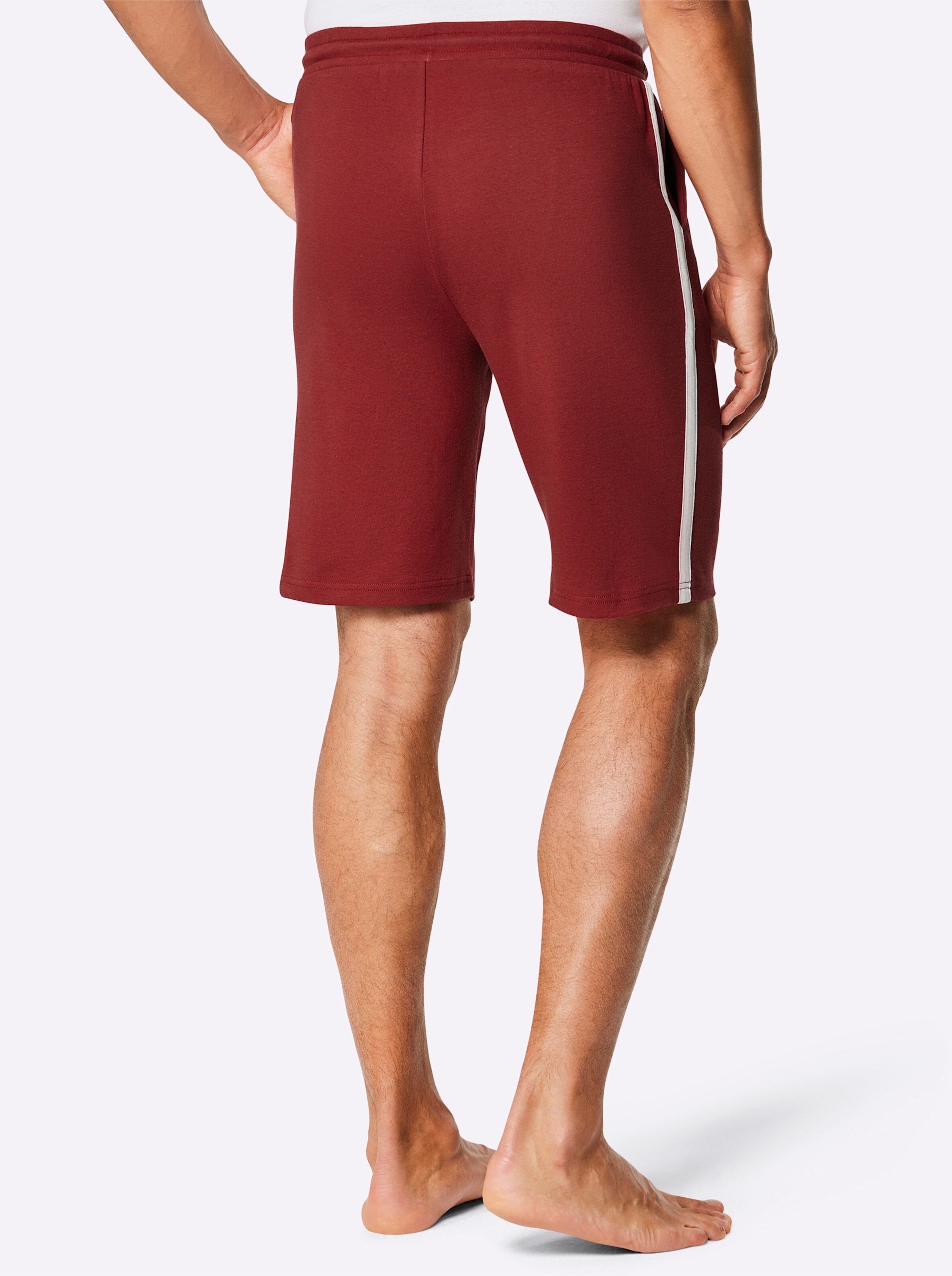 feel good Bermuda in dunkelrot + schwarz