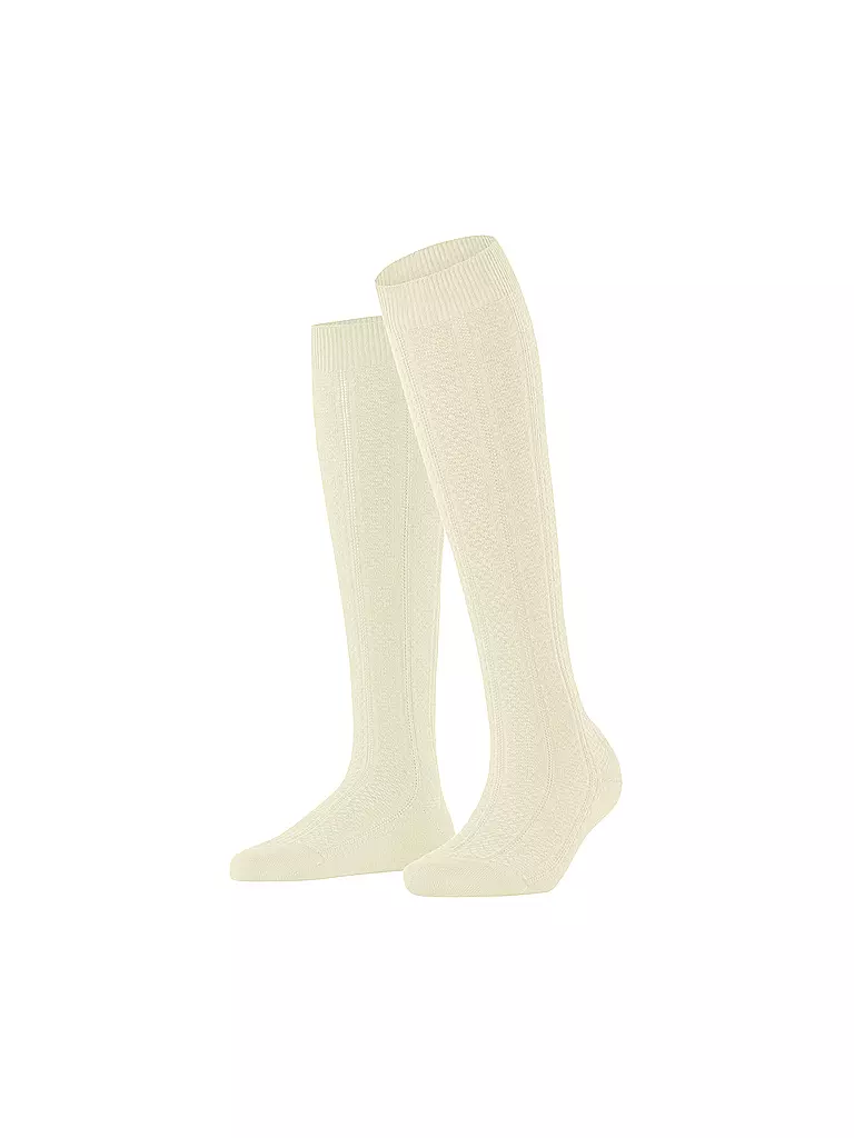 FALKE Kniestrümpfe NEEDLEPOINT offwhite creme
