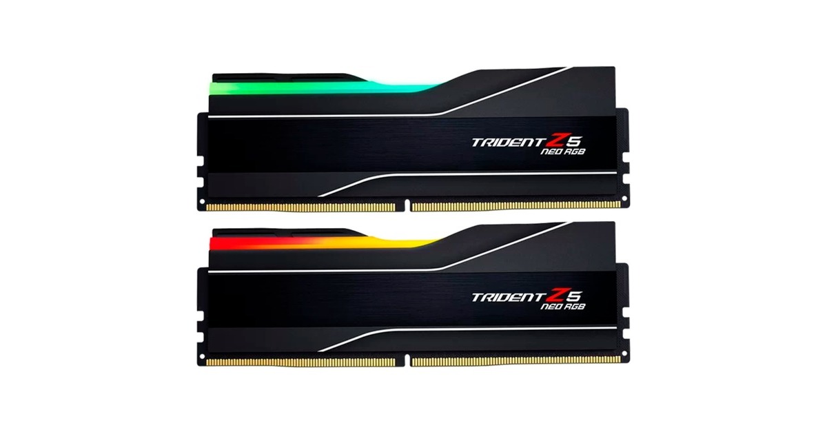 G.Skill32 GB DDR5-6400 Kit werkgeheugen  (Zwart, F5-6400J3239G16GX2-TZ5NR, Trident Z5 NEO RGB, EXPO)