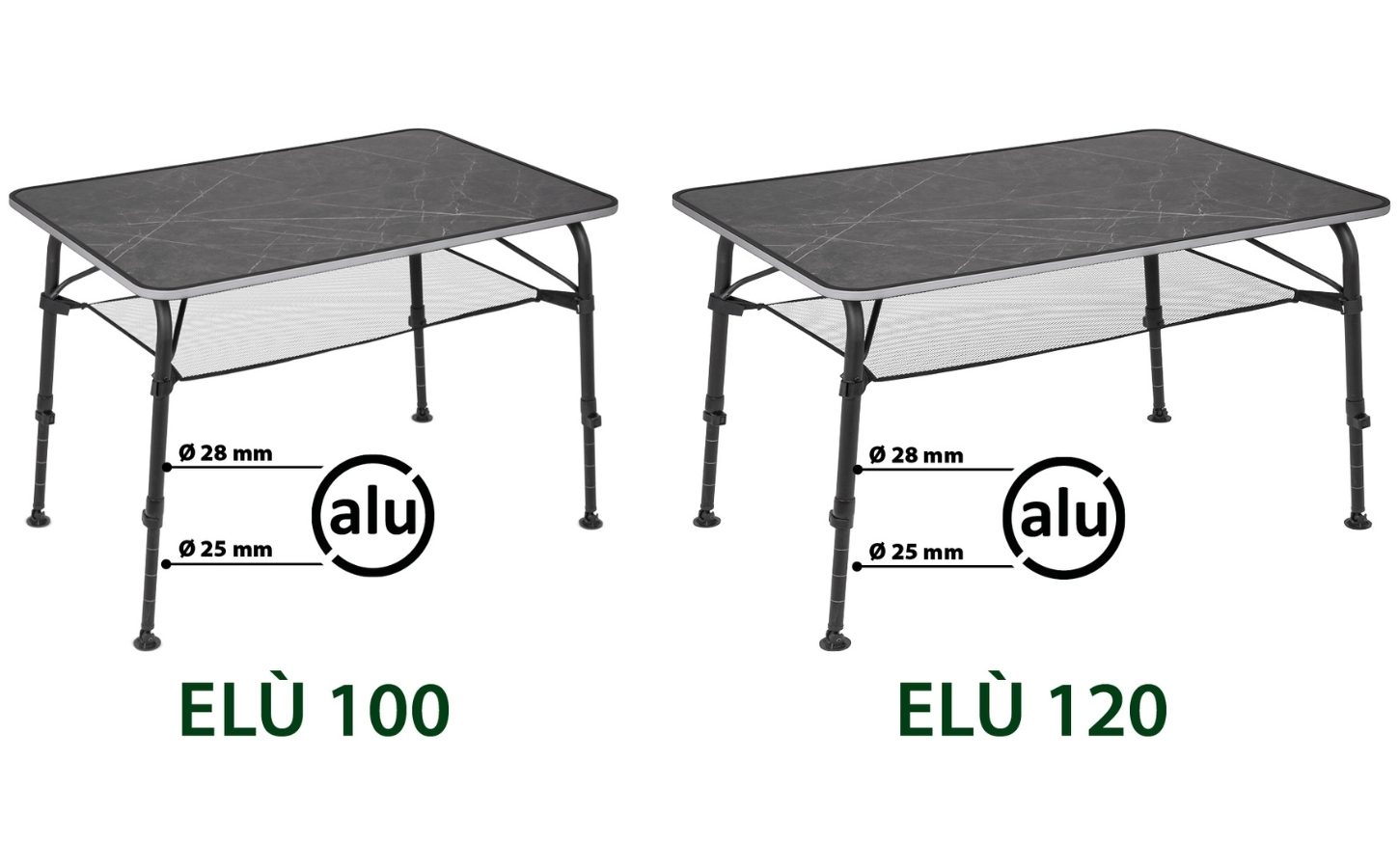 Brunner Elu Light 120 Aluminium Falttisch 120 x 80 cm