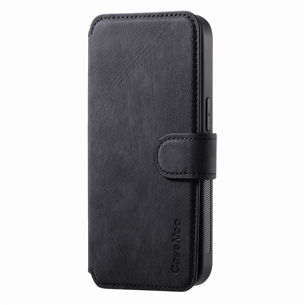 iPhone 16 Pro MagSafe Leder Case Schutzhülle   Abnehmbare Tasche inkl. Kartenfächer - Schwarz