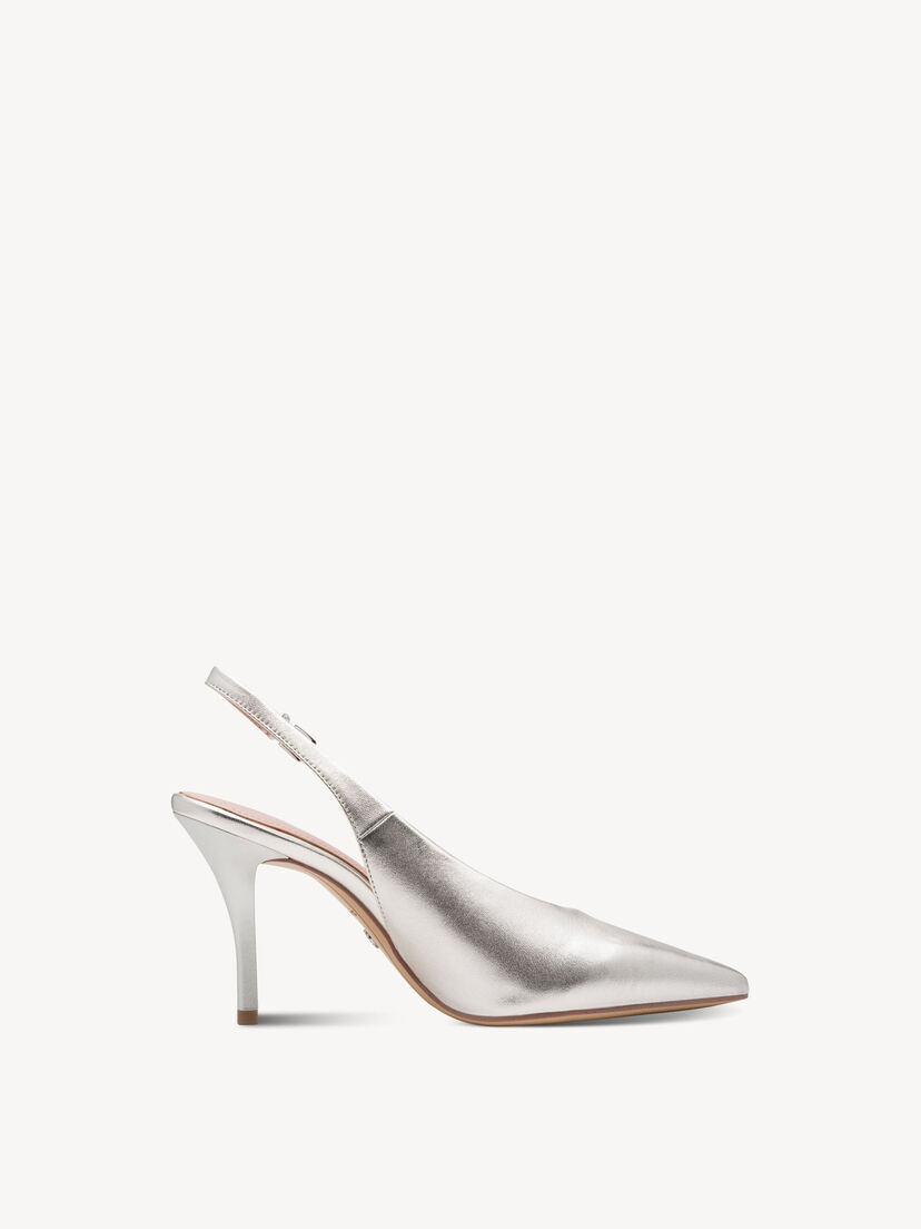 Leren Slingpumps - metallic