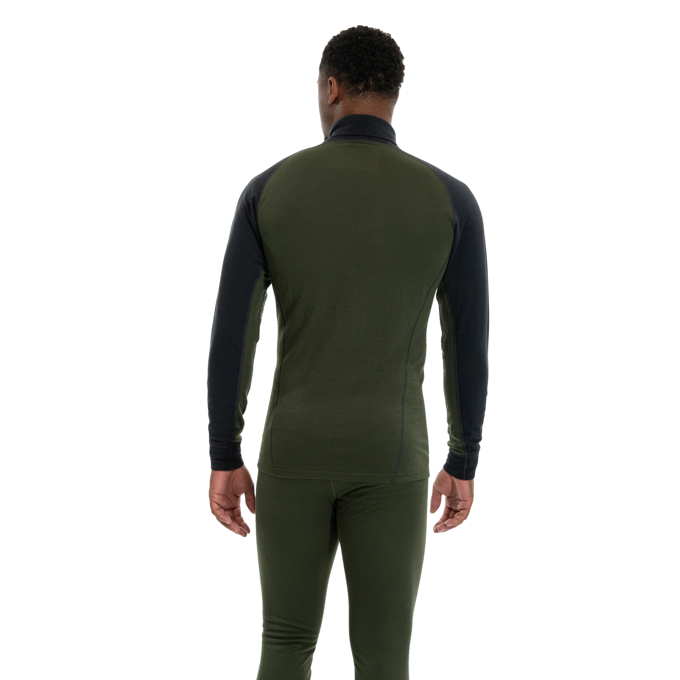 Inner:Dual Merino Half Zip Men Pine Forest / Dark Shadow Grey