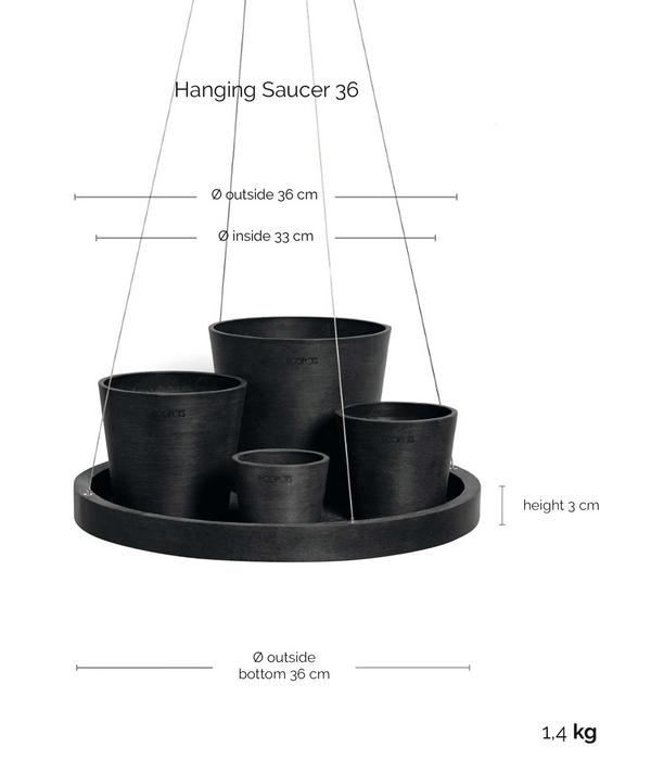 Ecopots Kunststoff-Untersetzer hängend, rund,