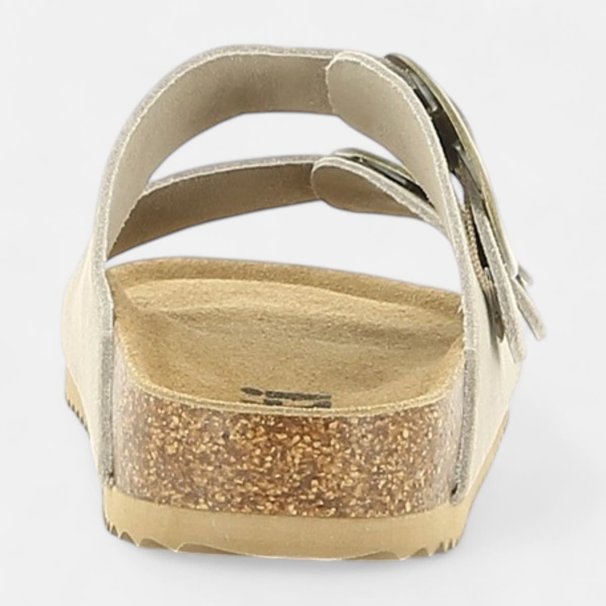 Mules semelle liège Femme en cuir beige