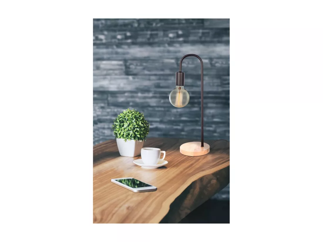 Lampe à Poser Bois & Métal 