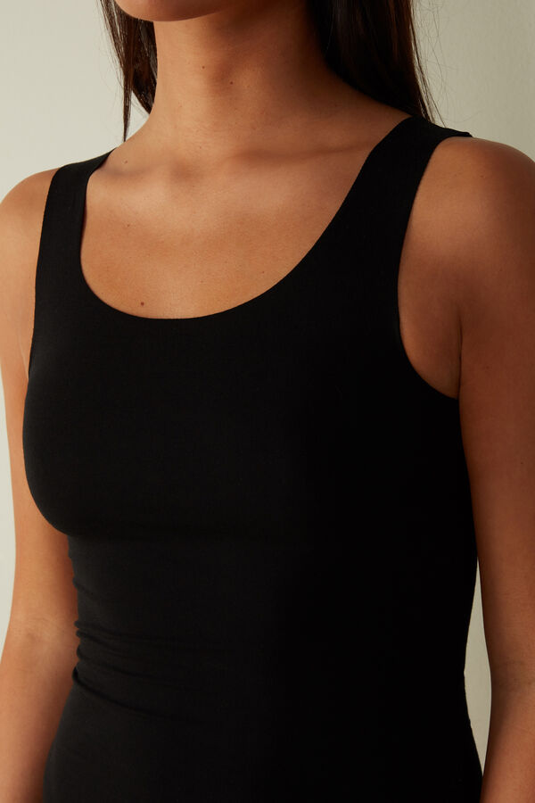 Regata Supima®, gola redonda, sem bainha