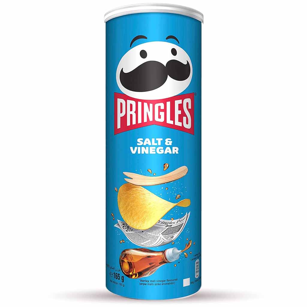 Pringles Salt & Vinegar 165g MHD:30.1.25