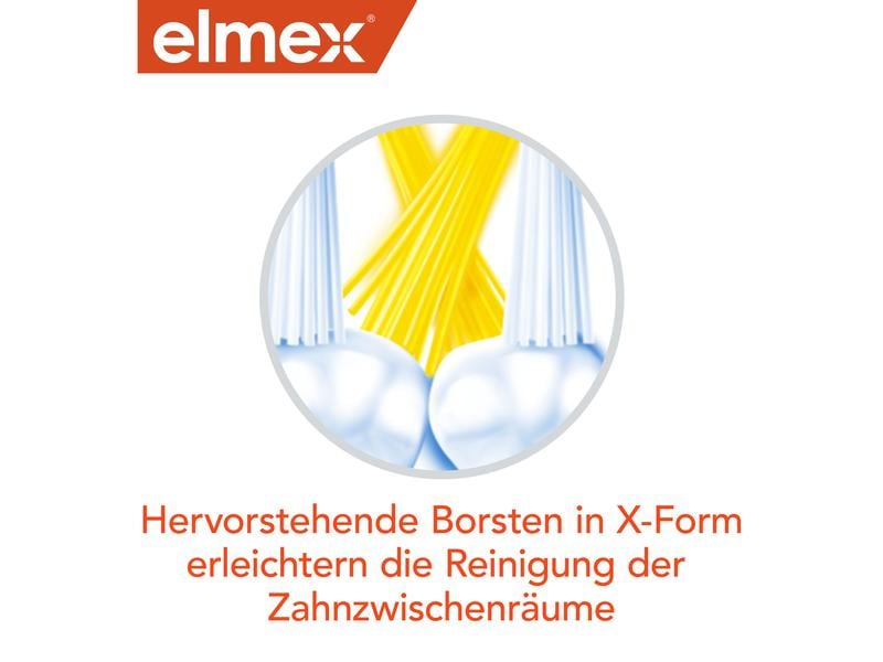 elmex Handzahnbürste Junior 6-12 Jahre Weich Kinder-Weich Zahnbürste für eine ideale Reinigung der neuen, bleibenden Zähne