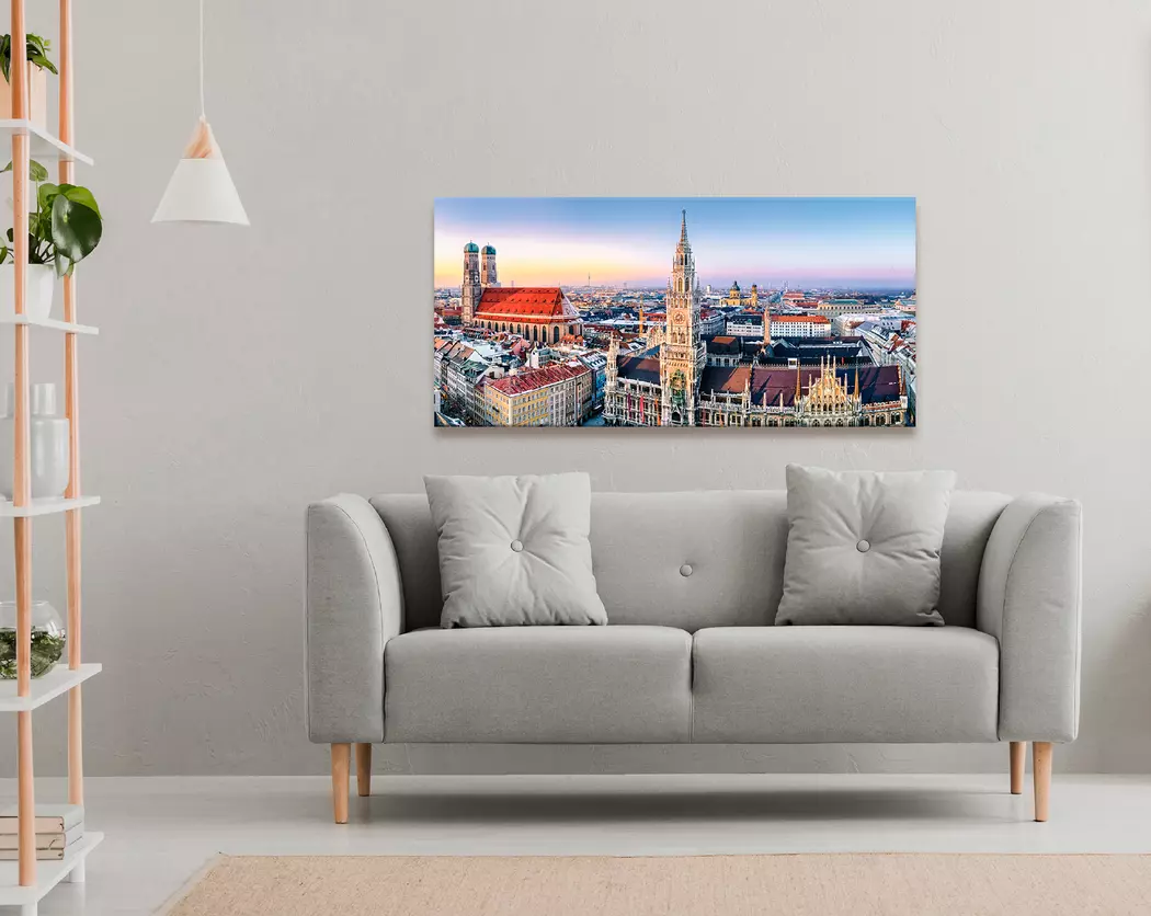 Wandbild 55 x 115 cm Munich panorama I