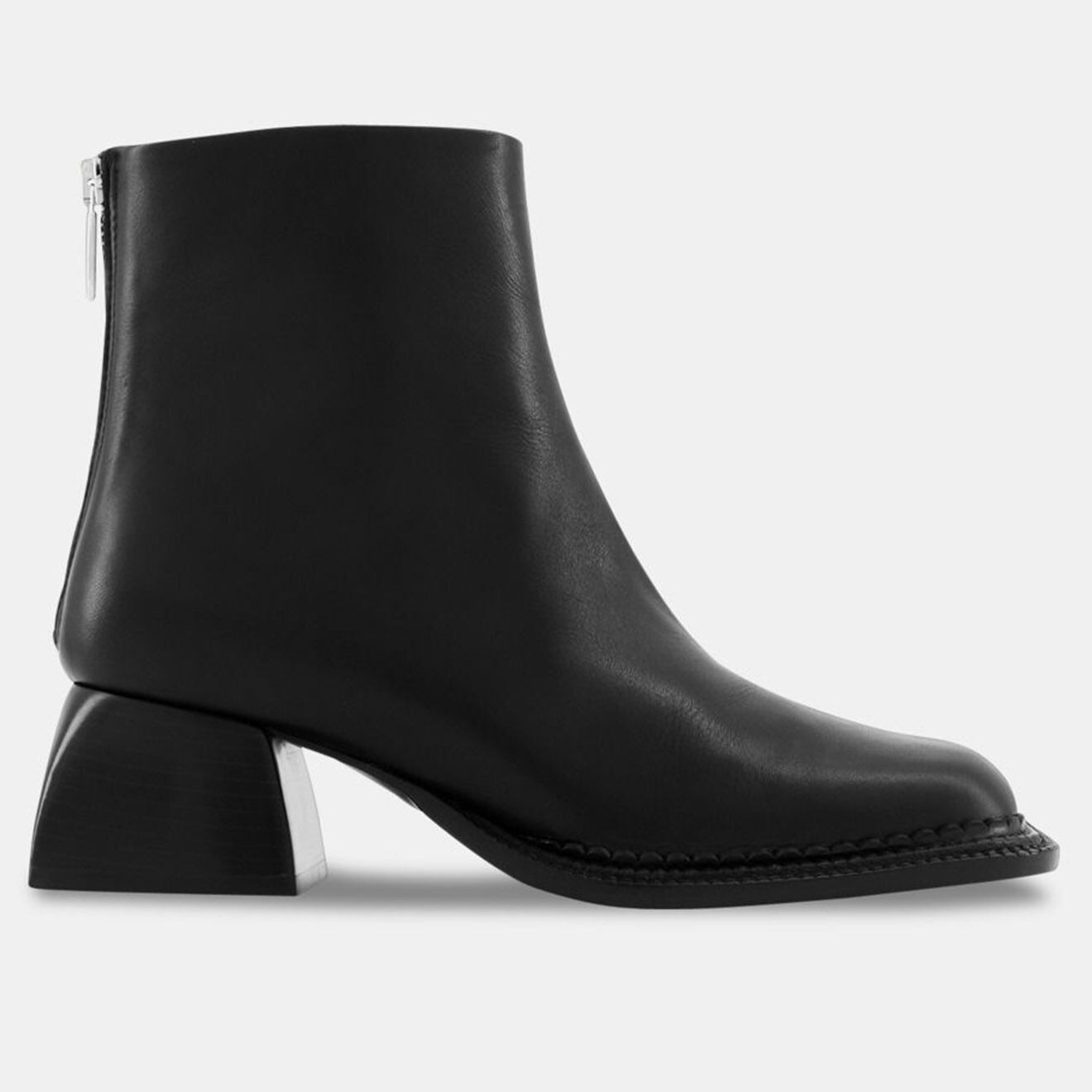 Nodaleto Boots en Cuir Line noires - Talon 5 cm
