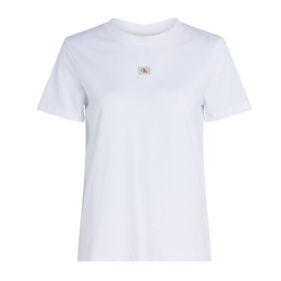 Tee-shirt à manches courtes femme Woven Label Regular Jersey CALVIN KLEIN