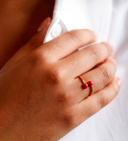 Design Letters Ring - Little Big Love - 18K Guldbelagt