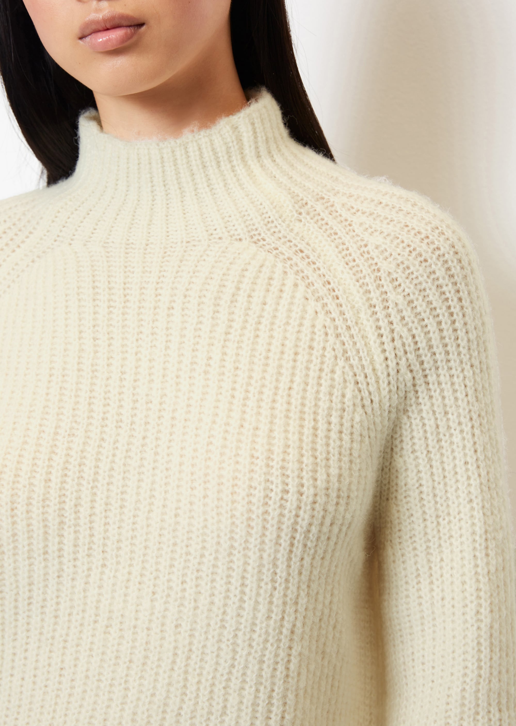 Pullover looseaus flauschigem Schurwolle-Alpakawolle-Mix