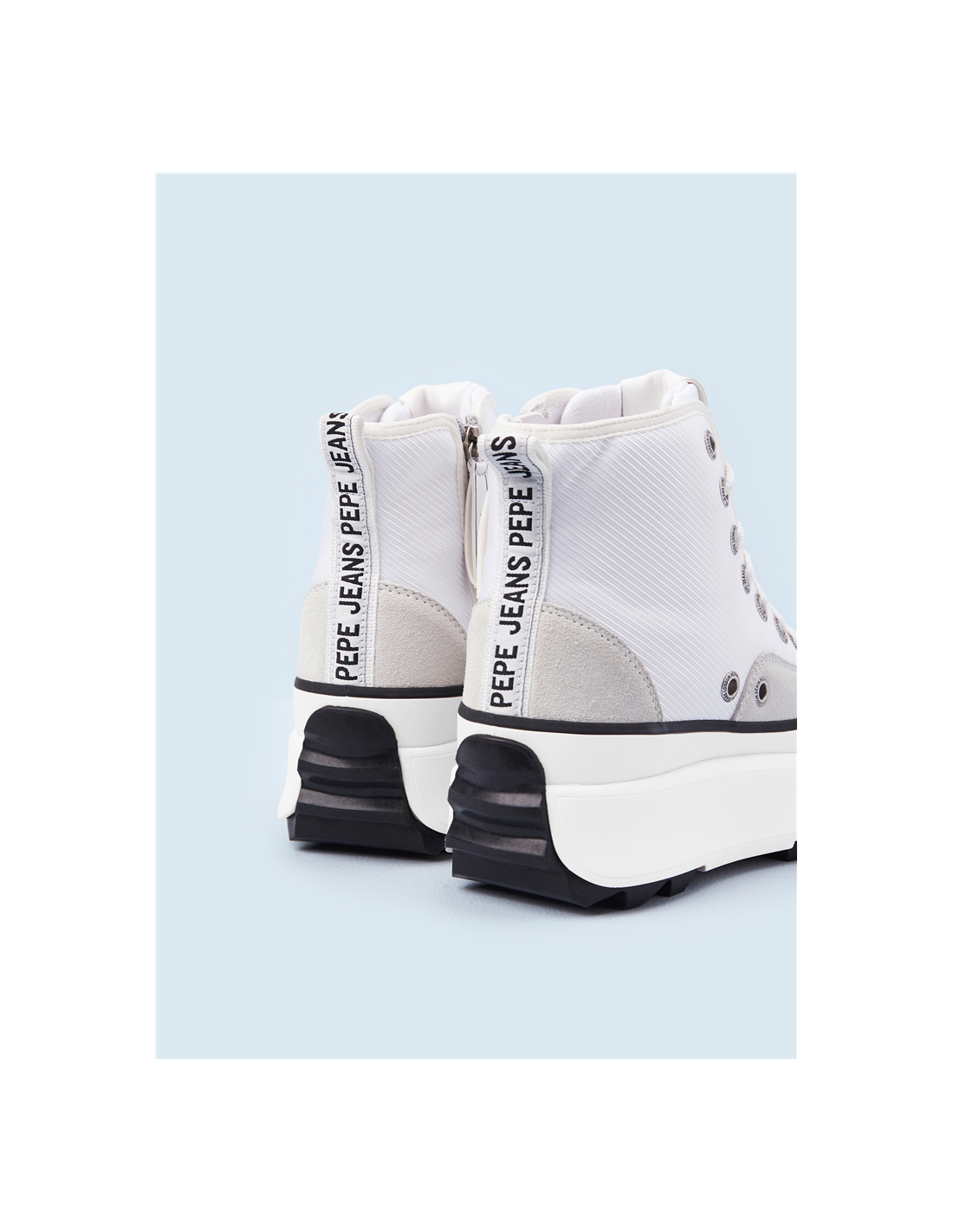 pepe jeans Sneakers Montante Femme Woking City Blanc/Noir