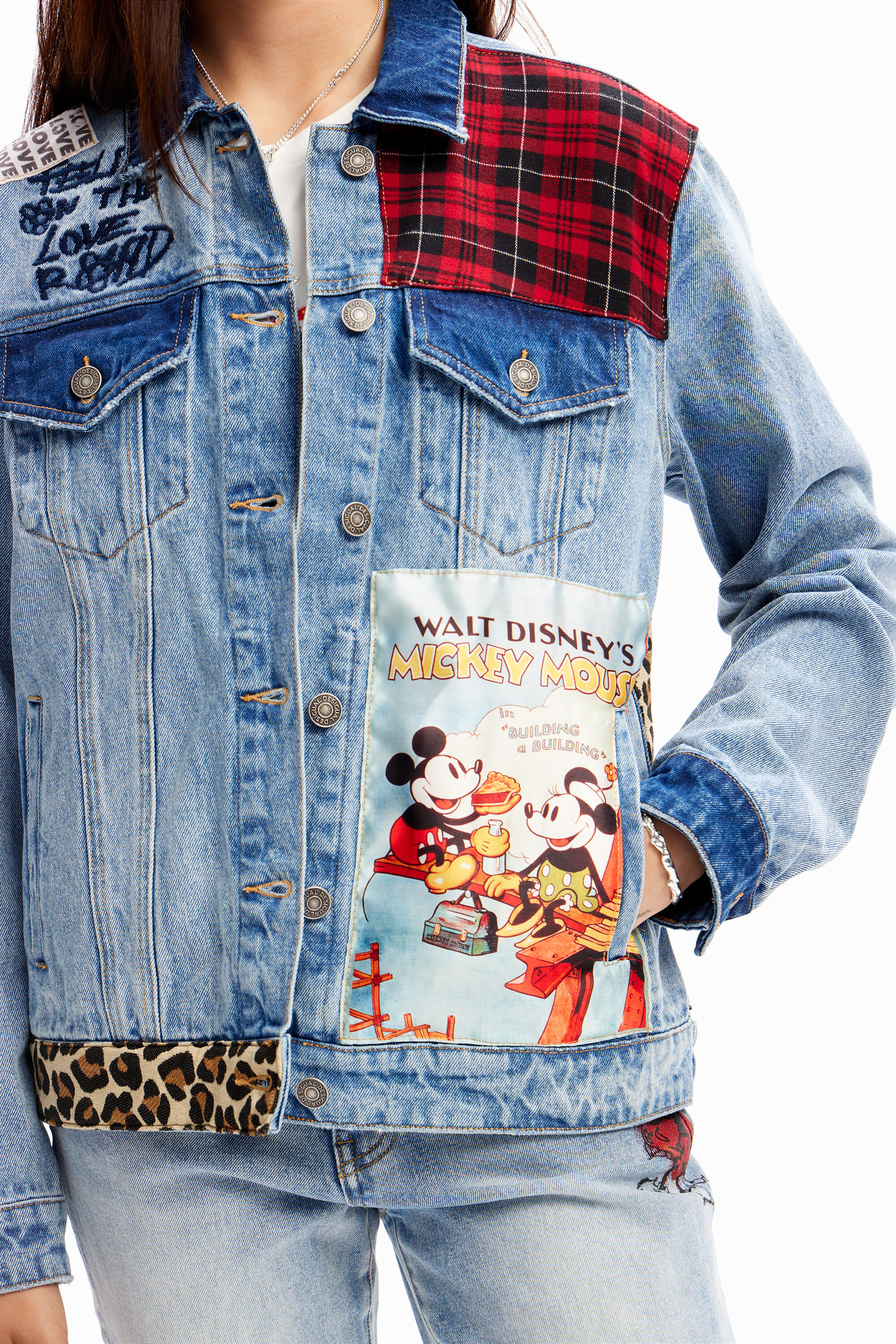 Veste trucker jean Mickey Mouse