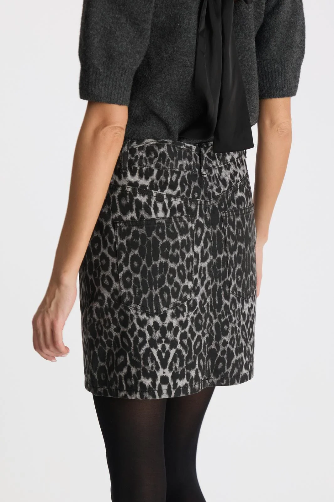 Neo Noir Henrietta Leopard Skirt