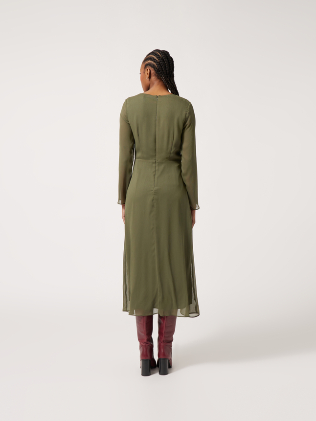 Robe midi ajourée