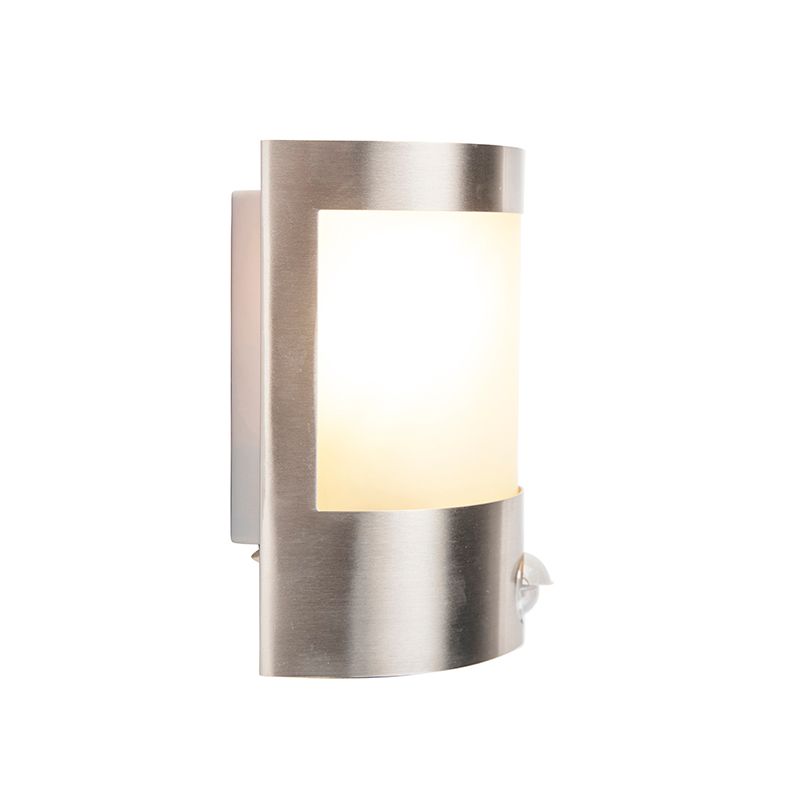Moderne buitenwandlamp RVS bewegingssensor IP44 - Mira