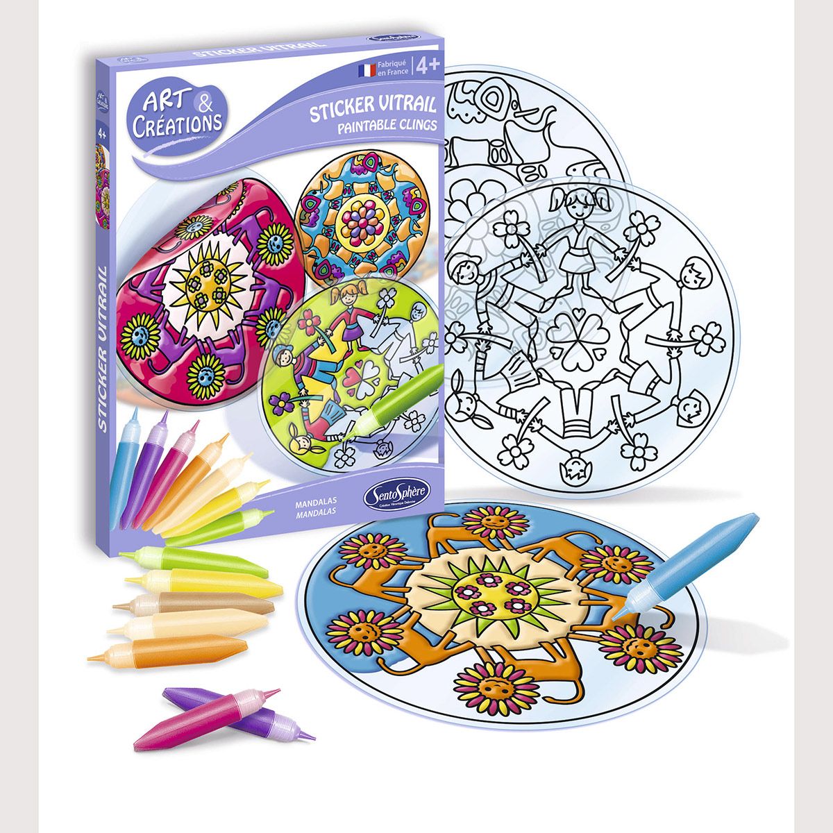 Art et Créations : Stickers mandalas vitrail