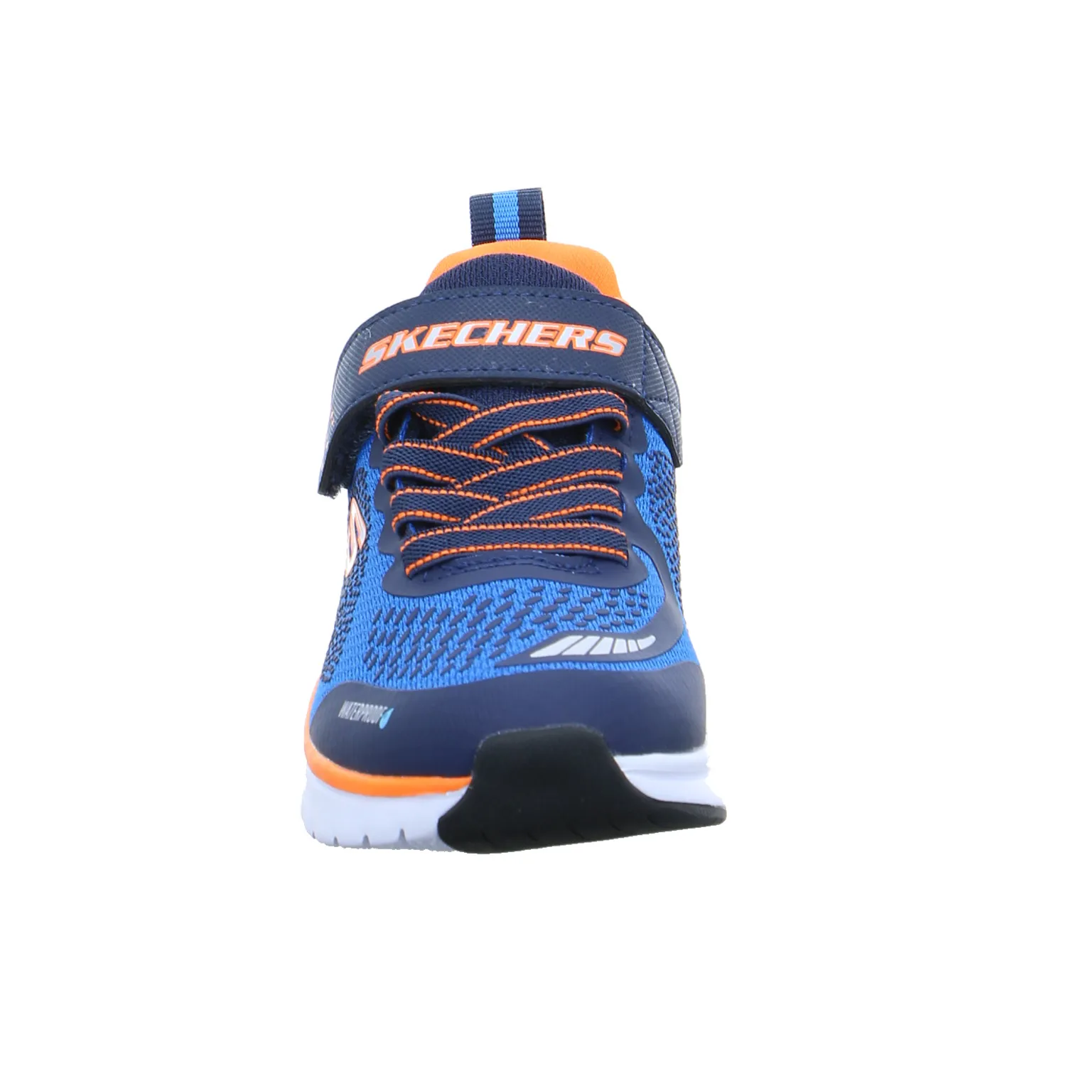 SKECHERS Jungen-Halbschuh Klett Blau Textil  Sneaker Waterproof