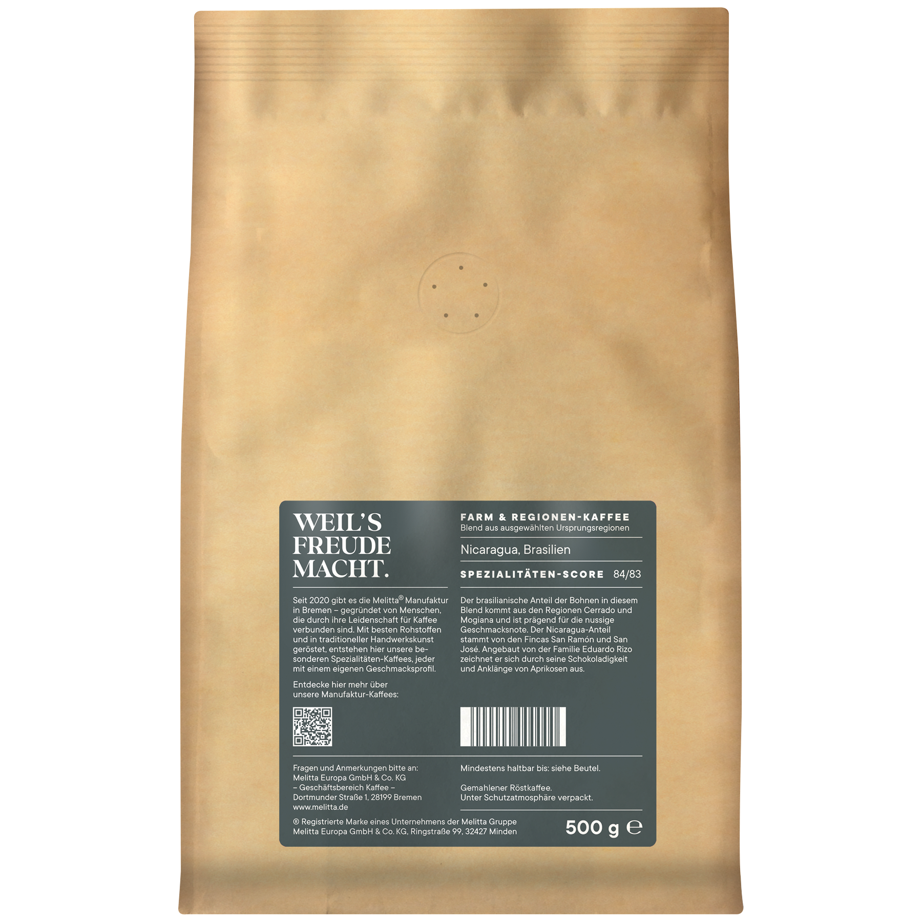 Melitta® Manufaktur-Kaffee Filterkaffee gemahlen|Filterkaffee 500g
