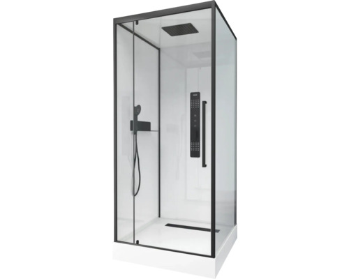 Aurlane Urban 2 complete douche-unit, 90 x 90 x 215 cm, zwart
