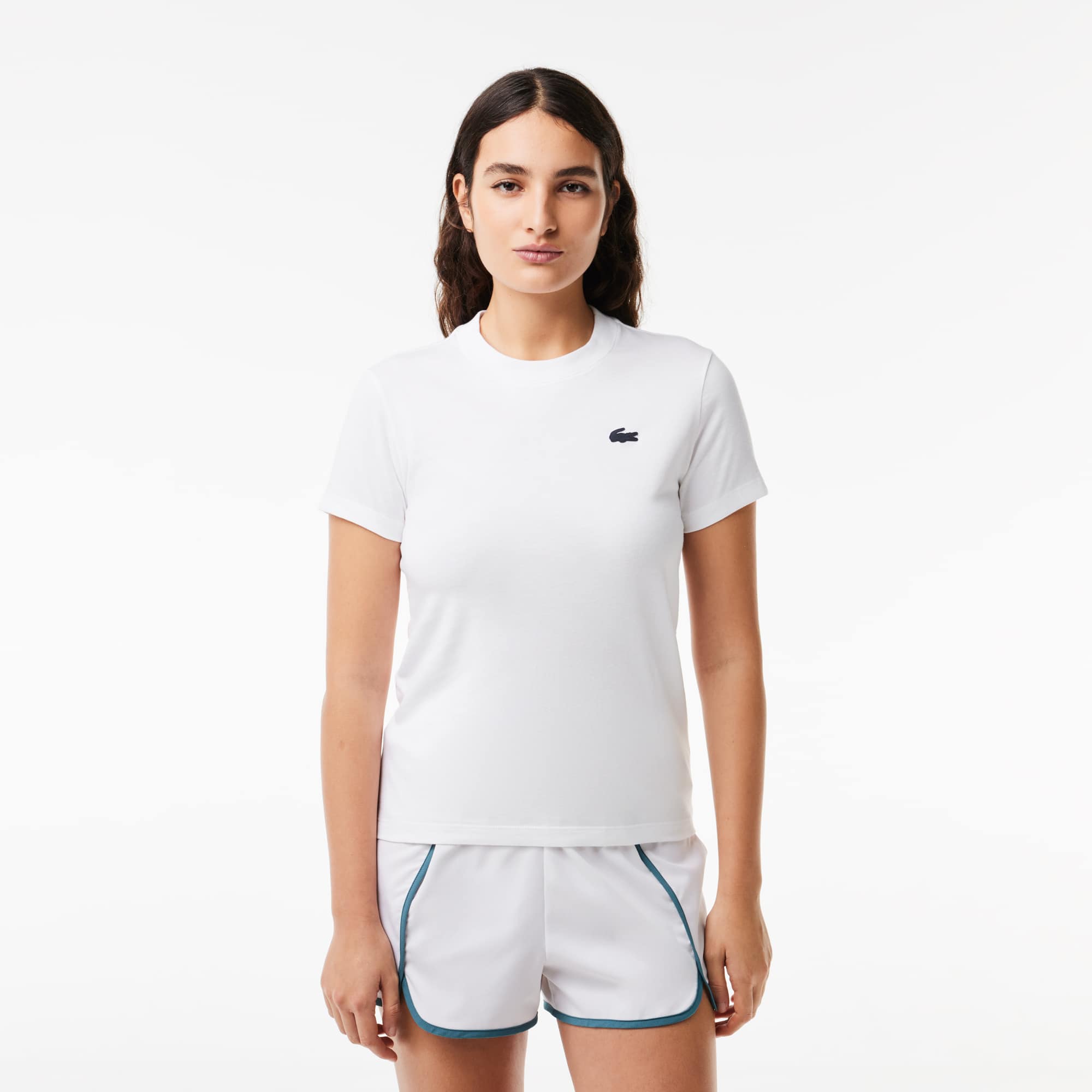 T-shirt jersey technique de coton biologique ultra-dry T-Shirts - Blanc - Lacoste - Femme