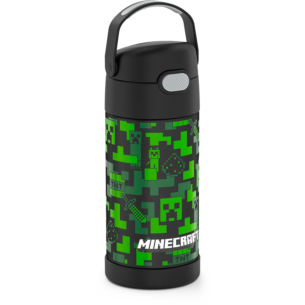 12oz FUNTAINER® WATER BOTTLE MINECRAFT