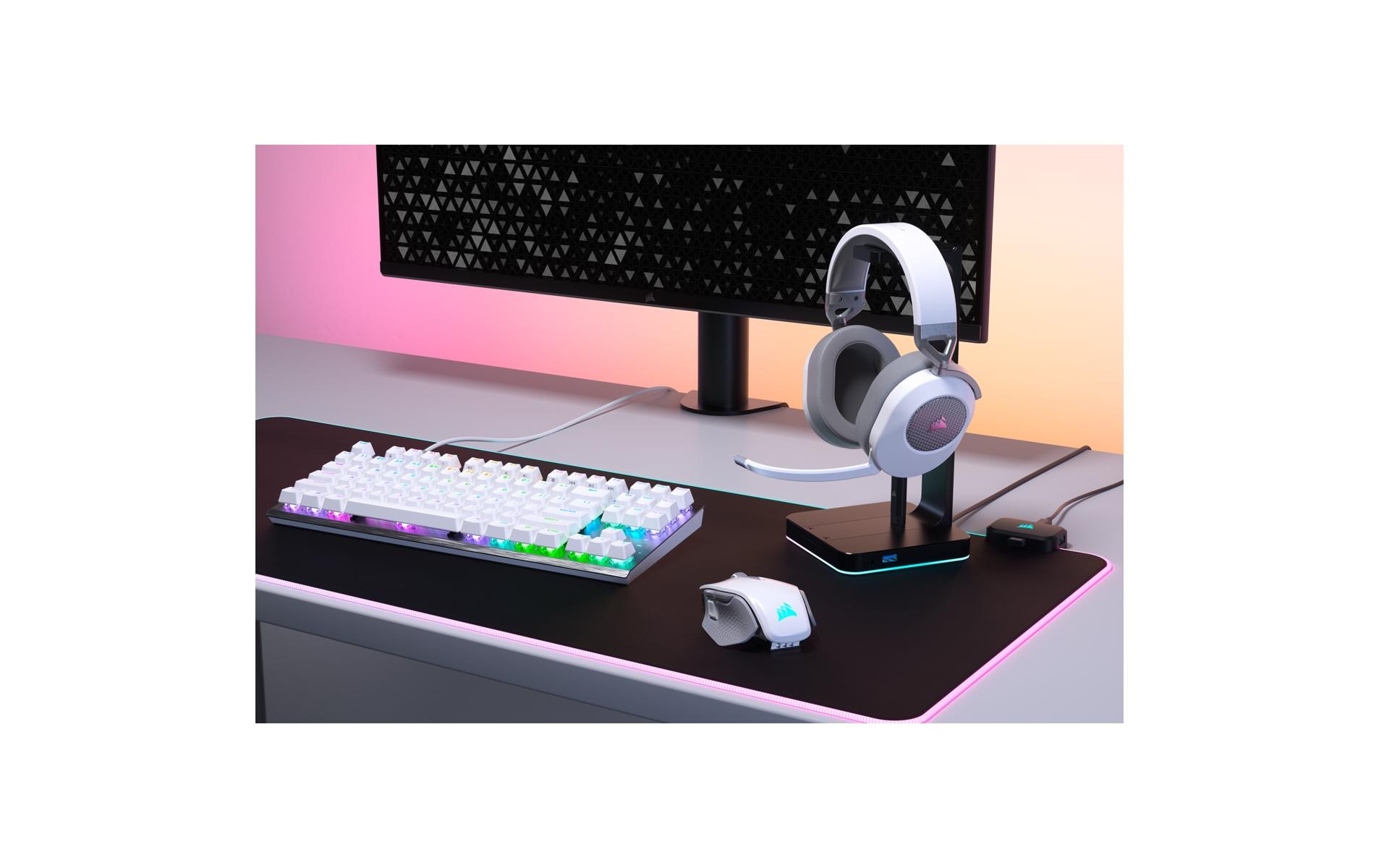 Headset HS65 Wireless Weiss<br>Kabellosses Gaming Headset mit Surround Sound